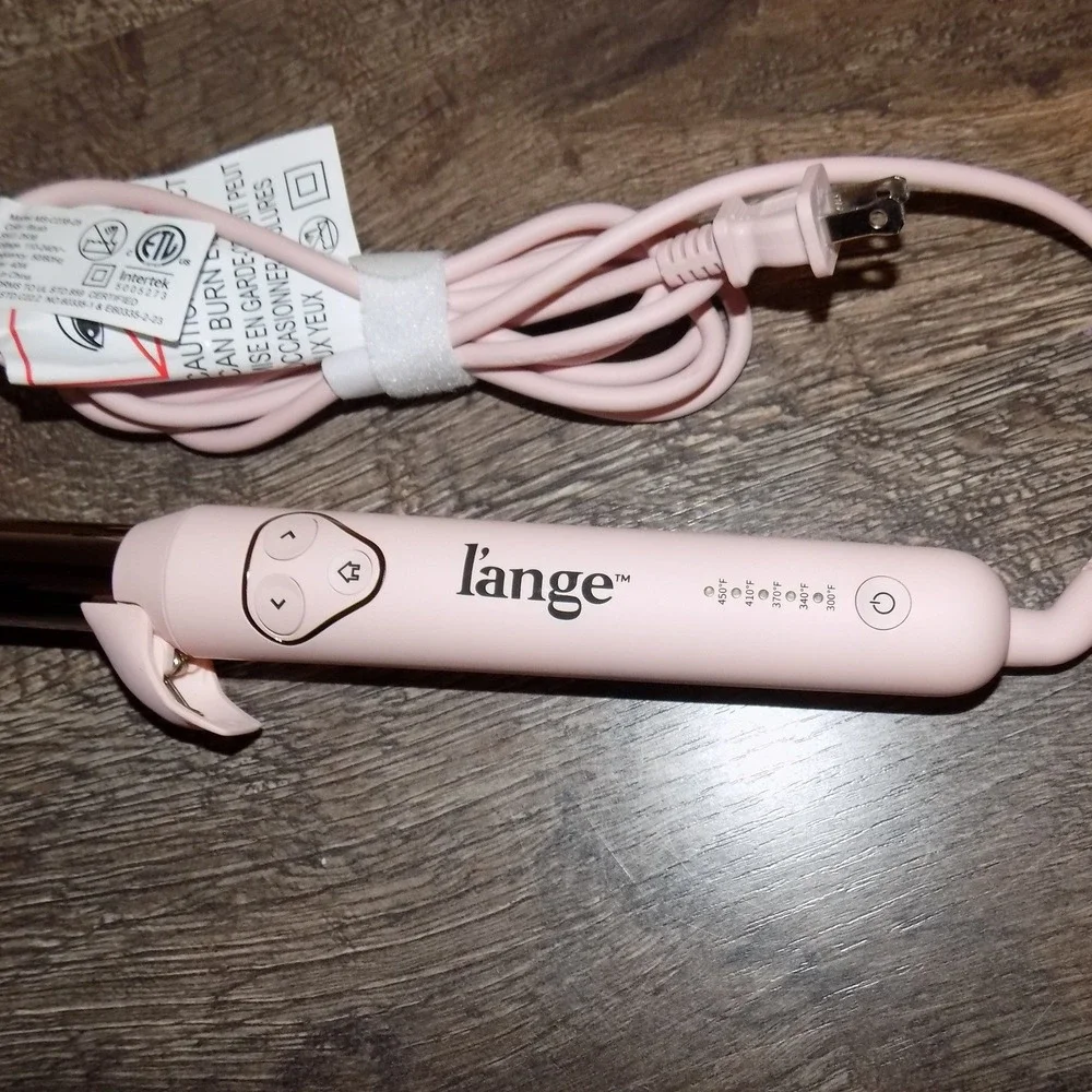 L'ange Le Rouleau Rotating Curling Wand Blush Pink Excellent Titanium